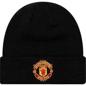 Černá pánská čepice New Era Core Cuff Beanie Manchester United FC Hat 11213215 Velikost: ONE SIZE