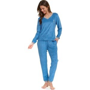 Doctor Nap Modré dlouhé teplé pyžamo Velikost: XL