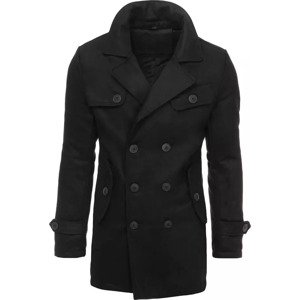 Černý pánský dvouřadý kabát CX0432 Velikost: L