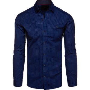 Tmavě modrá vzorovaná košile DX2554 Velikost: 3XL