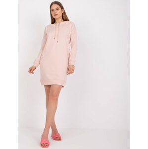 Světle růžové mikinové šaty -AP-SK-A-006.73-light pink Velikost: L