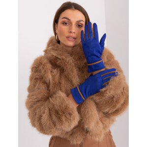 Modré elegantní rukavice AT-RK-238601.98-kobalt Velikost: S/M