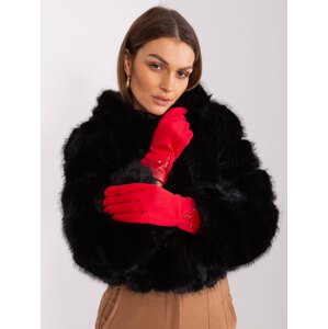 Červené elegantní rukavice AT-RK-239507.26P-red Velikost: L/XL