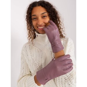 Fialové koženkové rukavice -AT-RK-239802.28-purple Velikost: L/XL