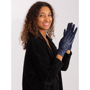 Tmavě modré koženkové rukavice AT-RK-239501A.16-dark blue Velikost: S/M