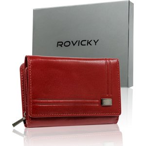 Rovicky Červená peněženka s ražbou pruhů V099 CPR-002-BAR Velikost: ONE SIZE