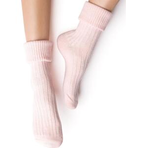 Světle růžové dámské ponožky na spaní Art. 067 BF072,  LIGHT PINK Velikost: 38-40