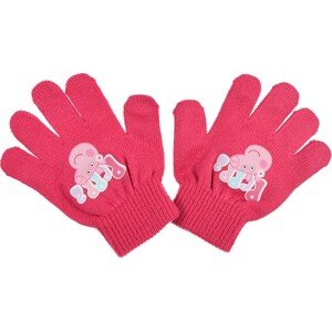 Peppa Pig tmavě růžové dívčí rukavice Velikost: ONE SIZE