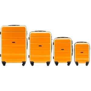 Hořčicová sada cestovních kufrů LOVEBIRD AT01, Luggage 4 sets (L,M,S,XS) Wings, Dark Yellow Velikost: Sada kufrů