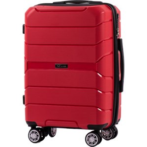 Červený malý kufr vel. S PP05, Cabin suitcase Wings S, Red - Polipropylene Velikost: S