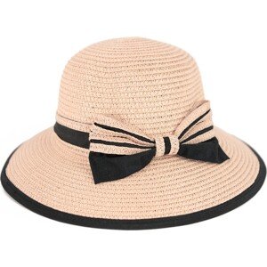 Plážový klobouk s lemováním a mašlí Art Of Polo 22115 Oliena Velikost: 55-57 cm, Barva: Světle růžová