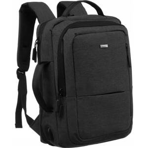 Peterson Tmavě šedý sportovní batoh s USB portem PTN 77706 Velikost: ONE SIZE