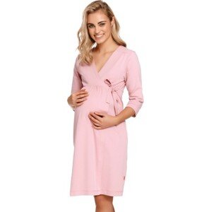 Světle růžový těhotenský zavinovací župan Velikost: XL