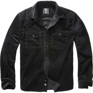 BRANDIT košile Corduroy Classic Shirt Long Sleeve Černá Velikost: 3XL