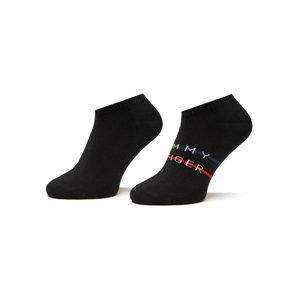 Tommy Hilfiger pánské černé ponožky 2pack - 39/42 (003)