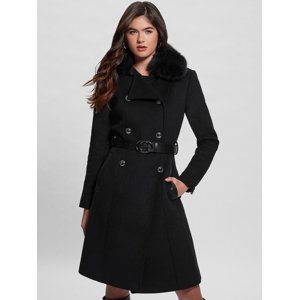 Guess dámský černý kabát - L (JBLK)