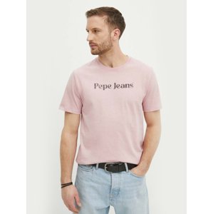 Pepe Jeans pánské růžové tričko