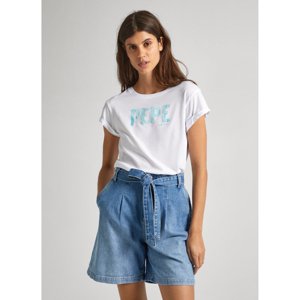 Pepe Jeans dámské bílé tričko JANET s potiskem - M (800)
