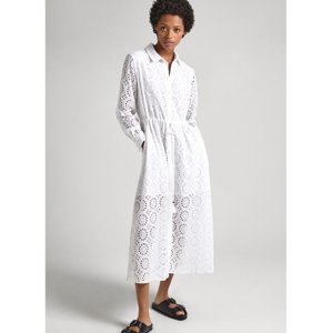 Pepe Jeans dámské bílé šaty ETHEL - S (800)