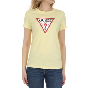Guess dámské světle žluté tričko Triangle - S (G2H5)
