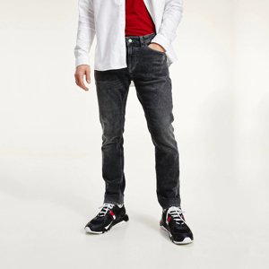 Tommy Jeans pánské tmavě šedé džíny Scanton - 36/34 (1BZ)