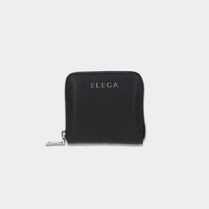 ELEGA Malá zipová peněženka ELEGA černá structure/stříbro