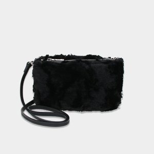 ELEGA Mini kabelka Fluffy černá plyš