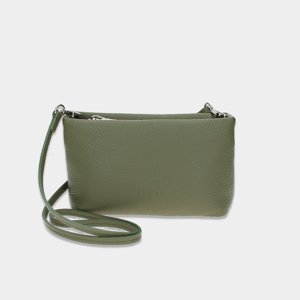 ELEGA Mini kabelka Fluffy khaki/stříbro