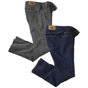 Sada 2 pohodlných strečových džínů rovného střihu Regular