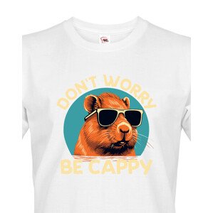Pánské triko Don't be worry be capy - vtipné narozeninové triko